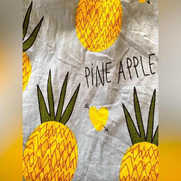 SHEIN 🍍PINEAPPLE🍍 PRINT STRETCHY FABRIC SUMMER DRESS SIZE 0XL (12) 🌟EUC🌟 - Picture 9 of 12